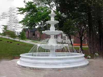 園林藝術(shù)之魂 黃銹石噴泉花缽點(diǎn)亮小區(qū)廣場(chǎng)戶外空間